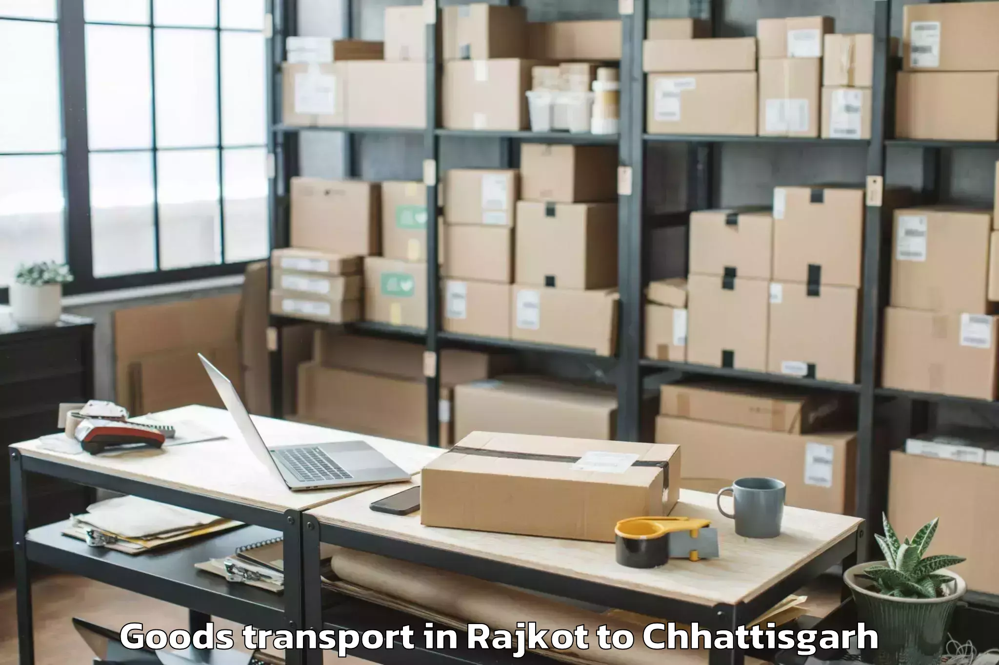 Discover Rajkot to Baloda Bazar Goods Transport